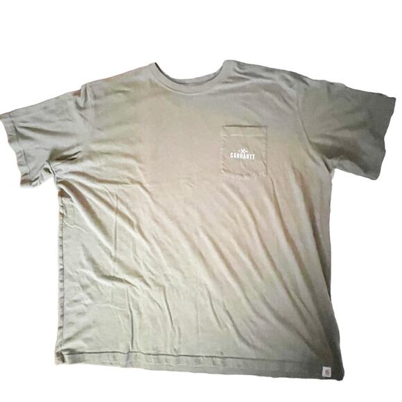 Men's Carhartt Short Sleeve 4XL Green Forged From Railroad T Shirt. - Picture 1 of 8
